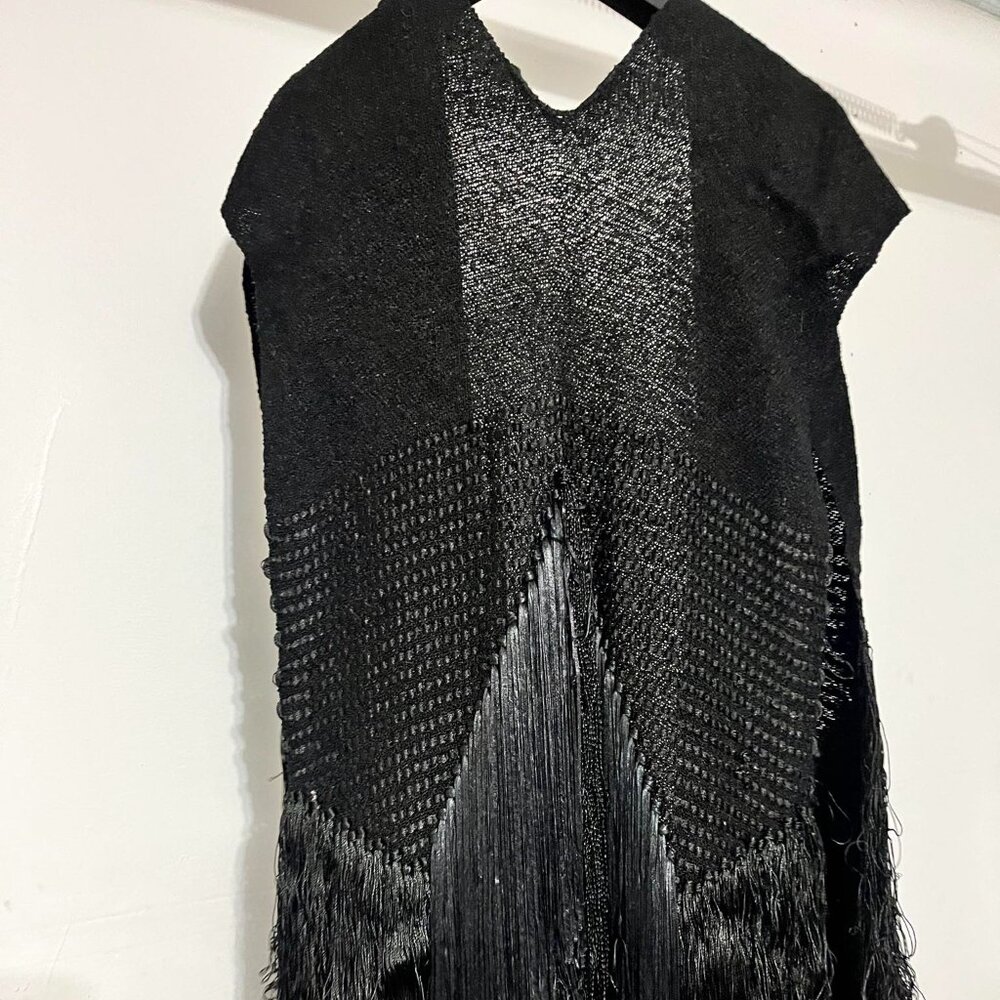 Handmade Goth Punk Emo Macrame Cardigan Cape